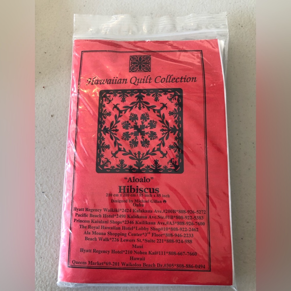 Hawaiian Quilt Collection pattern called Aloalo Hibiscus by Michael Gillian